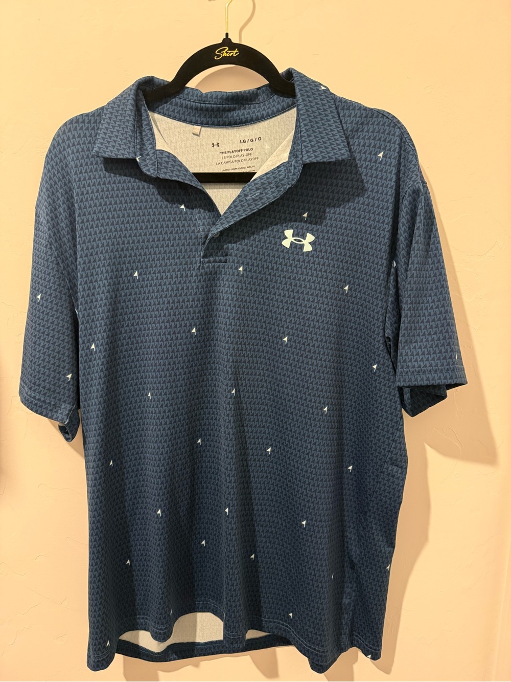 Under Armour Men’s Navy Blue Performance Polo with Micro Print